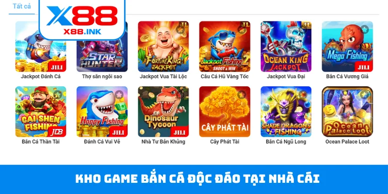 Kho game bắn cá độc đáo tại nhà cái